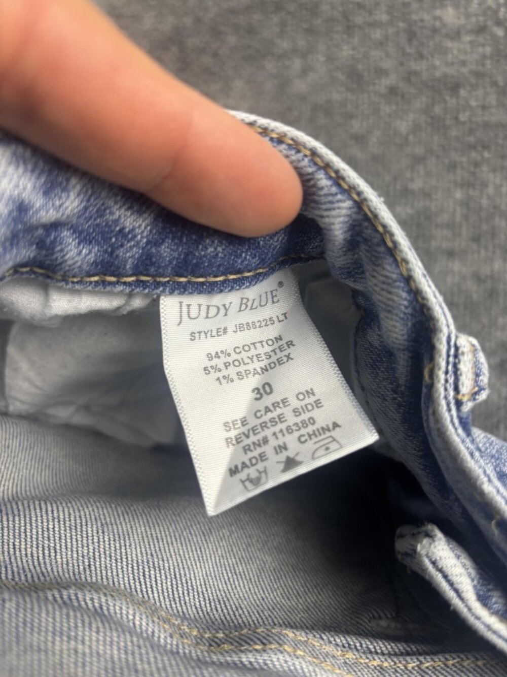 Judy Blue Slim Fit Skinny Jeans Womens 30 Light Wash Mid Rise Stretch 30x26.5 - Picture 8 of 8